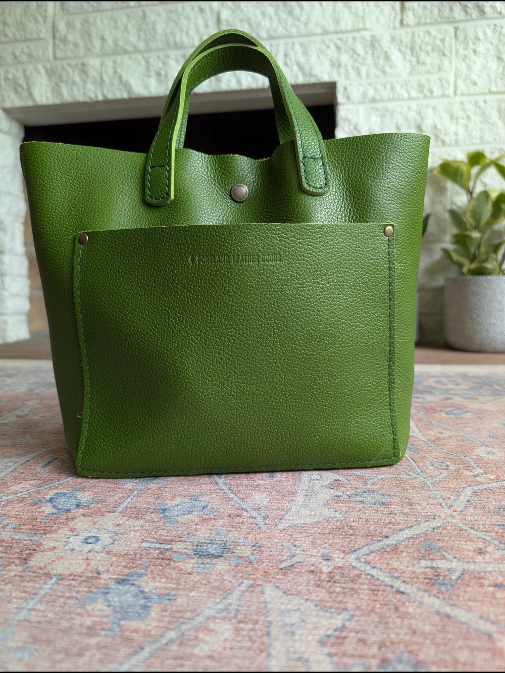 Portland Leather Goods Mini Crossbody in Mantis (Unicorn)